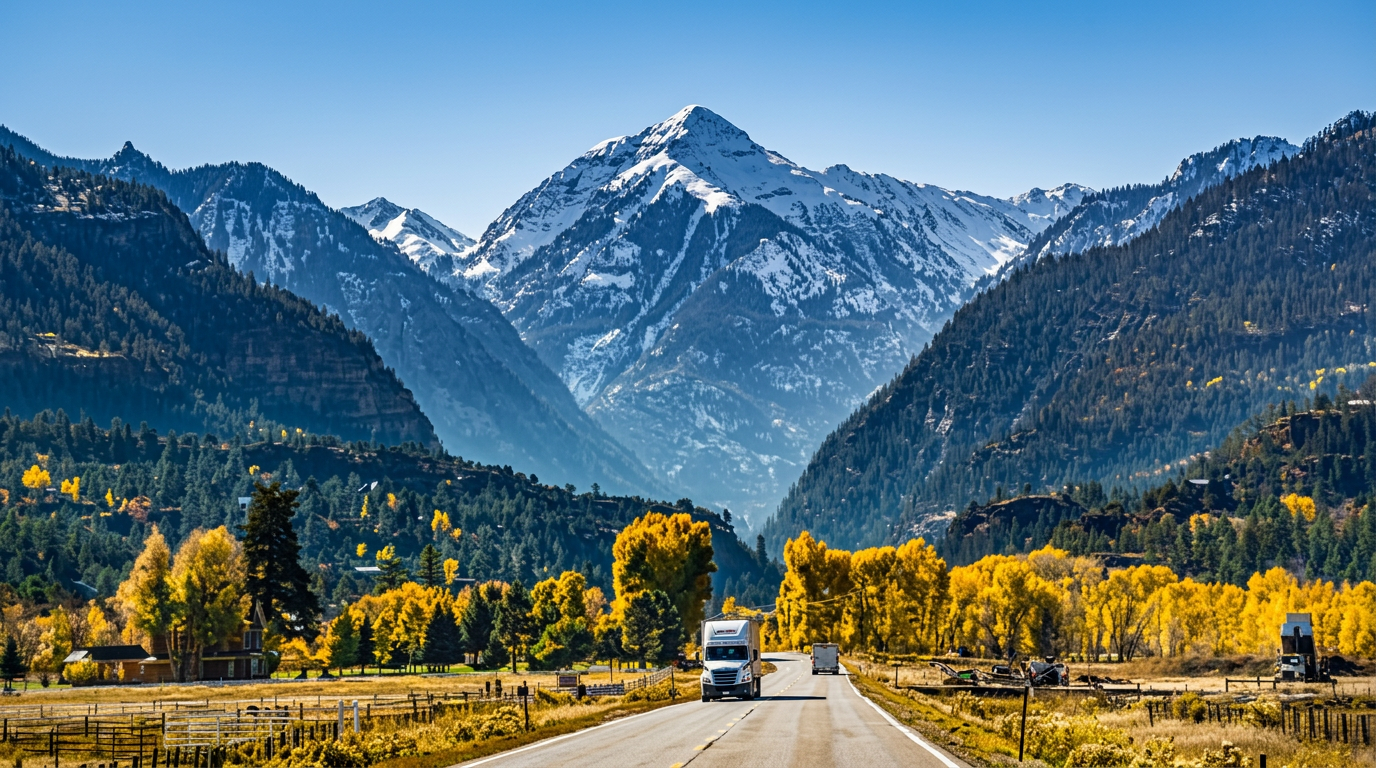 San Juan Mountains and alpine stream near Ouray, Colorado